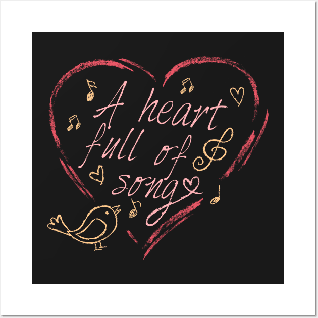 A heart full of song Wall Art by byebyesally